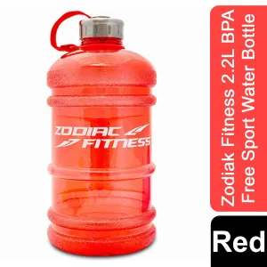 Zodiak Fitness 2.2L BPA Free Sport Water Bottle - Red