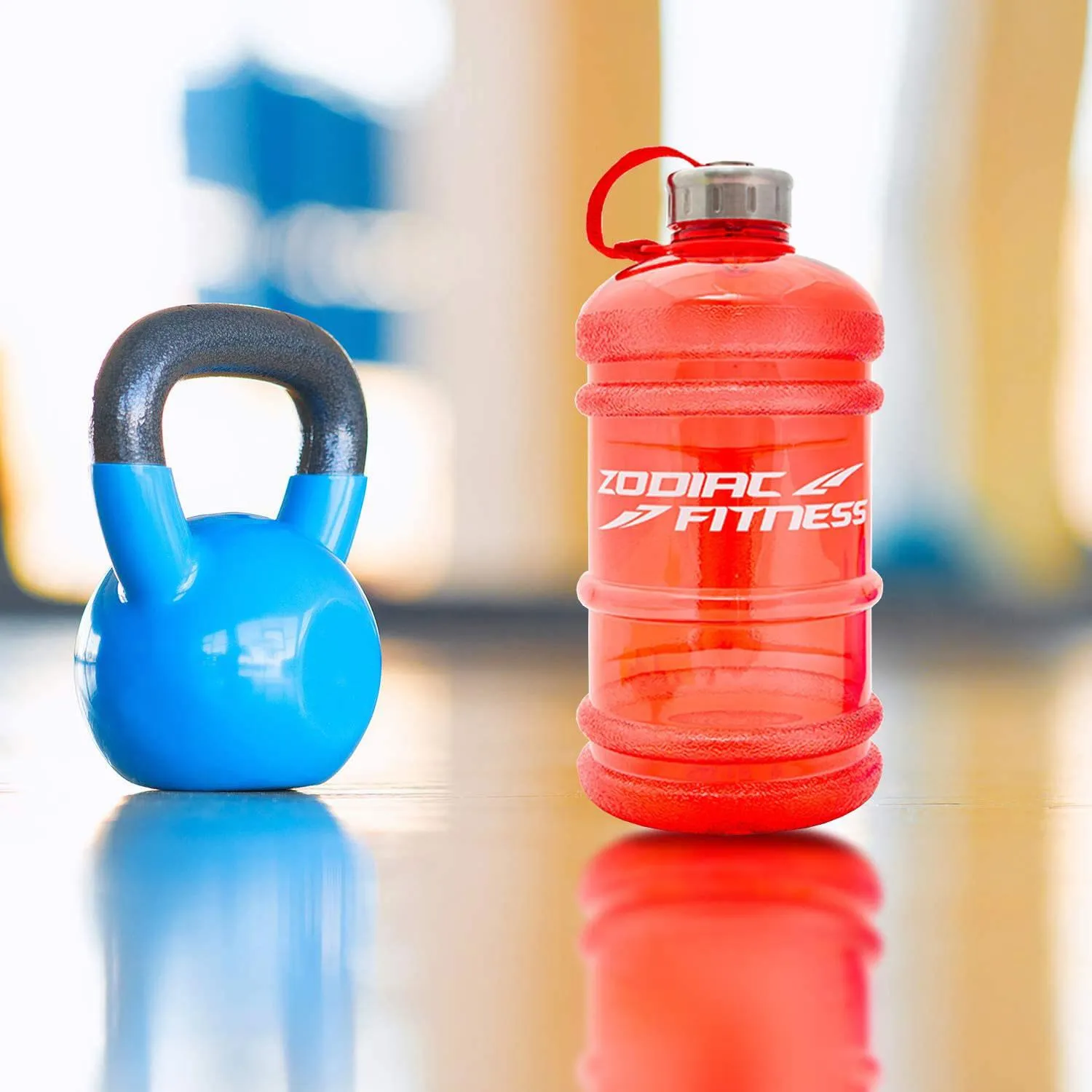 Zodiak Fitness 2.2L BPA Free Sport Water Bottle - Red