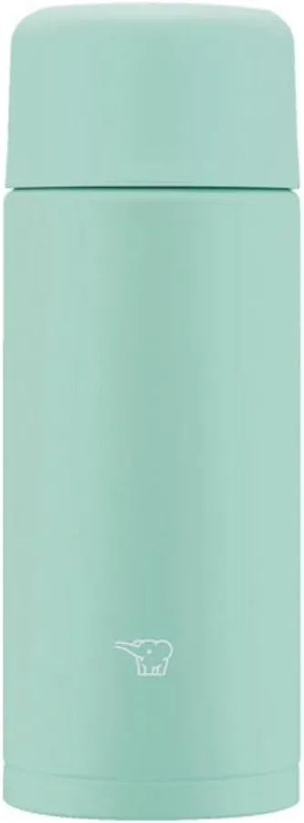 Zojirushi SM-MA25-AL Water Bottle, Seamless Water Bottle, Small Capacity, 8.5 fl oz (250 ml), Screw, Stainless Steel Mug, Soft Turquoise, Integrated with Strings and Washer, Easy to Clean, Only 2