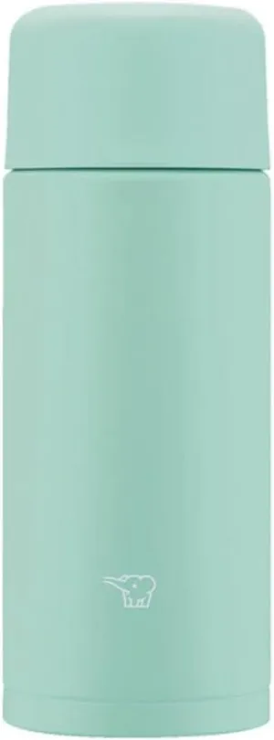 Zojirushi SM-MA25-AL Water Bottle, Seamless Water Bottle, Small Capacity, 8.5 fl oz (250 ml), Screw, Stainless Steel Mug, Soft Turquoise, Integrated with Strings and Washer, Easy to Clean, Only 2